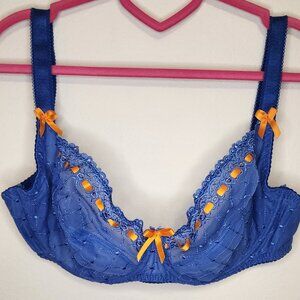 Curvy Kate 32G Portia Blue Balcony Underwire Bra & Panty Set